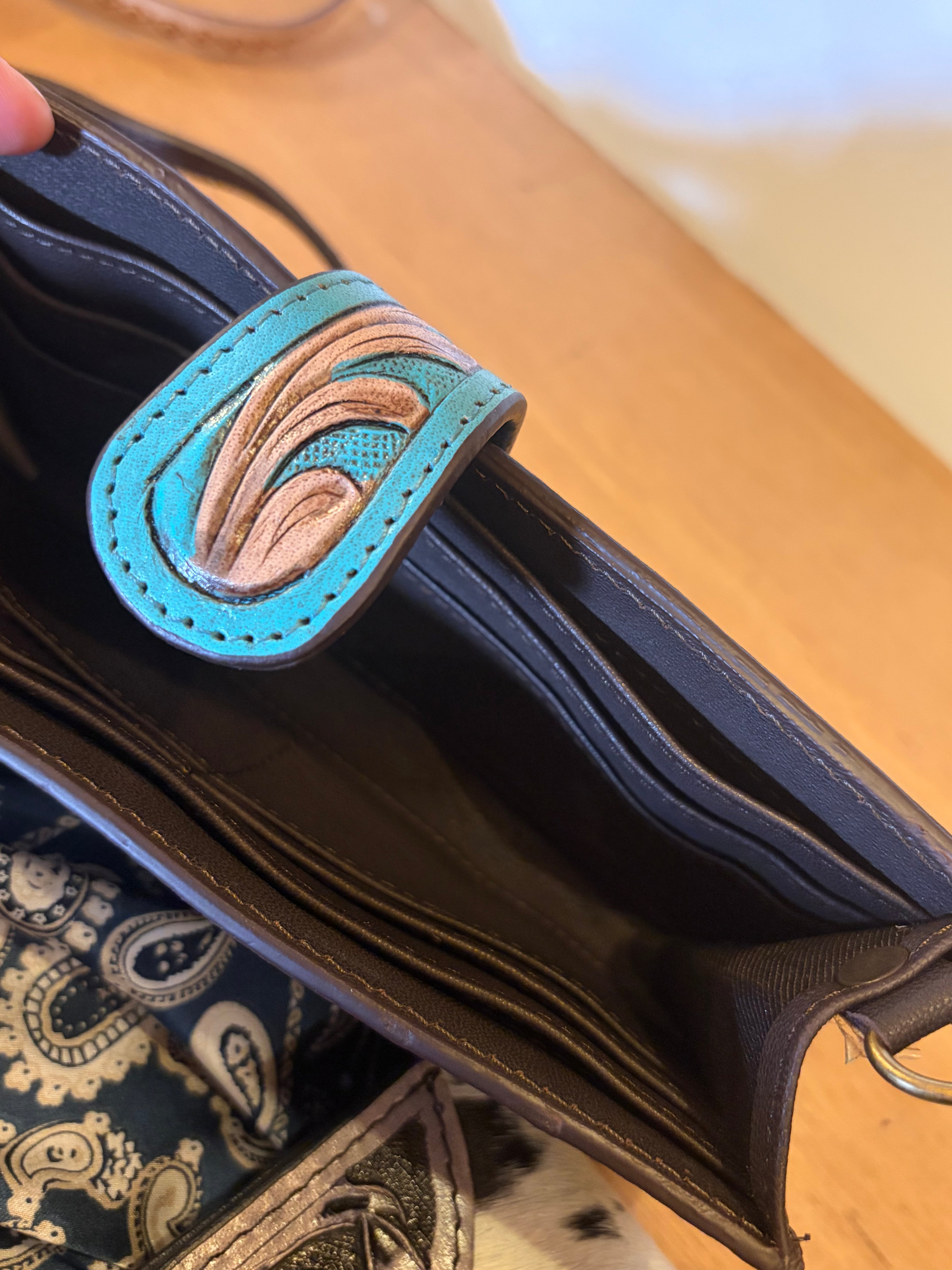 Turquoise Wallet/Crossbody Item#037