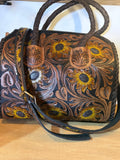 Handcrafted Leather Medium Sunflower Speedy Bag Item#039