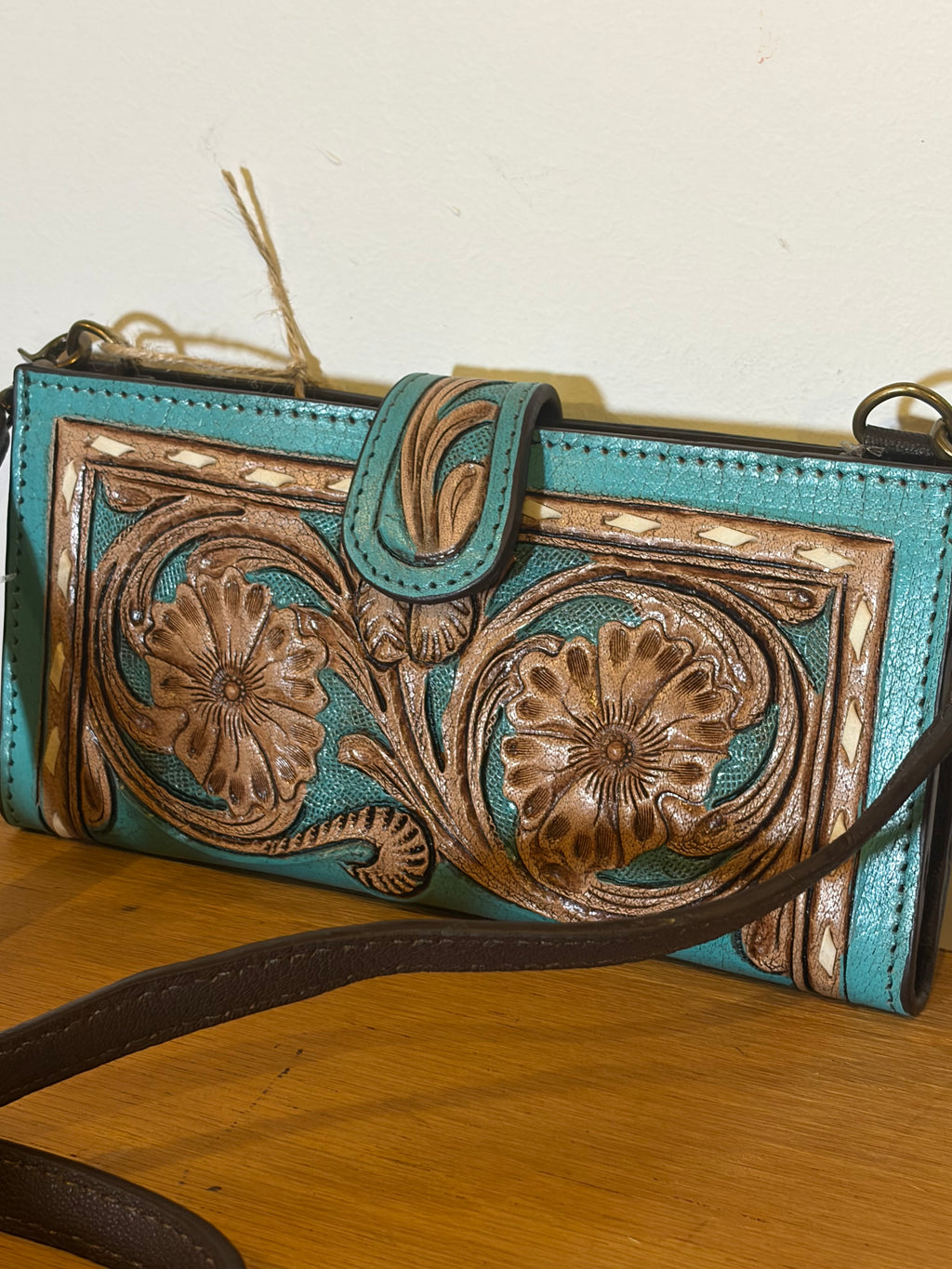 Turquoise Wallet/Crossbody Item#037