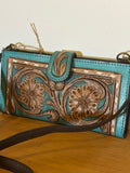 Turquoise Wallet/Crossbody Item#037