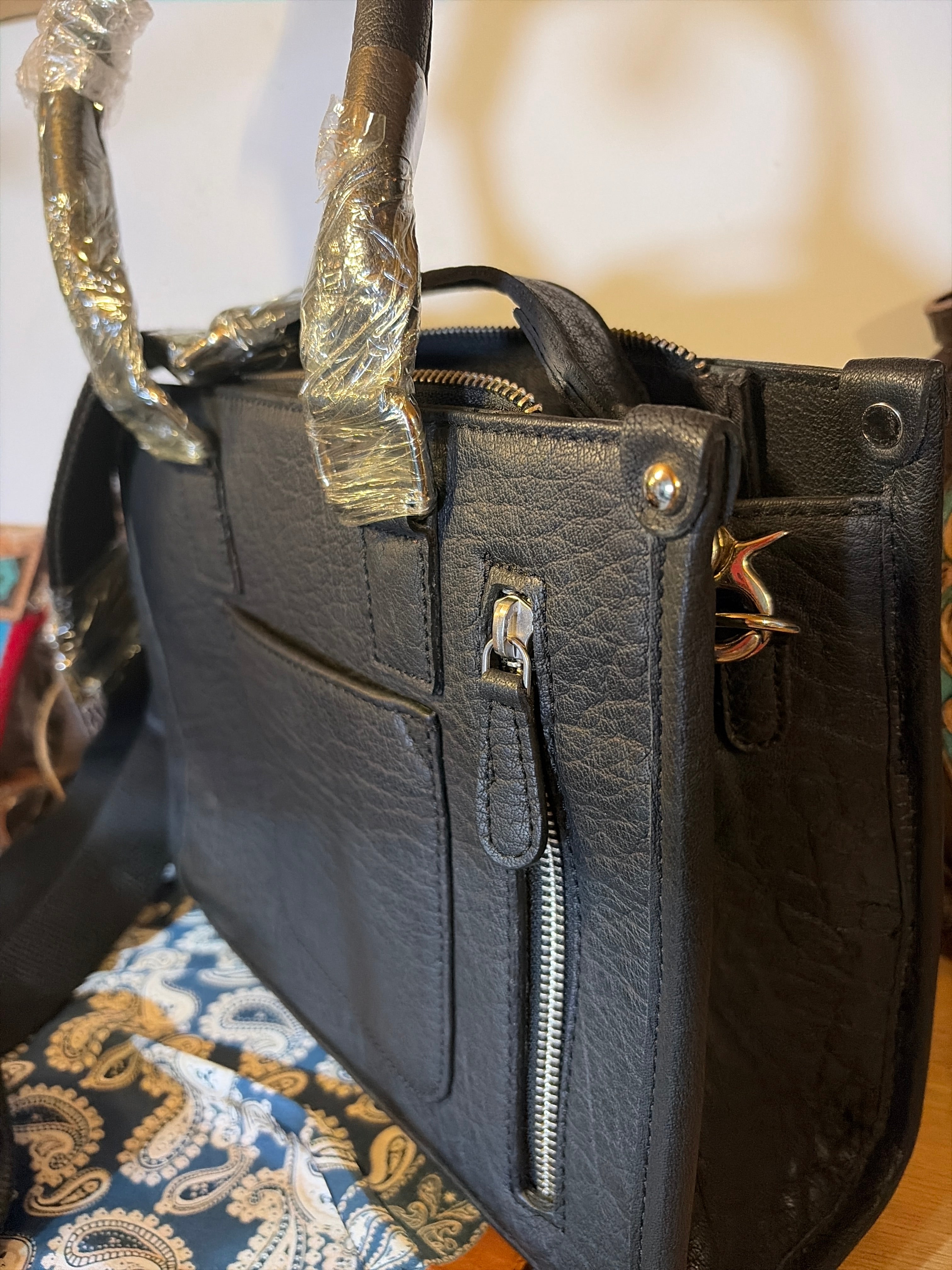 Checkered Black and White Tote Item#013